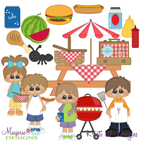 Summer BBQ SVG Cutting Files + Clipart - Click Image to Close